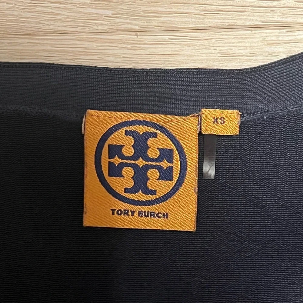 Tory Burch Gray Silk Blend V-Neck Button Front Cardigan Sweater XS